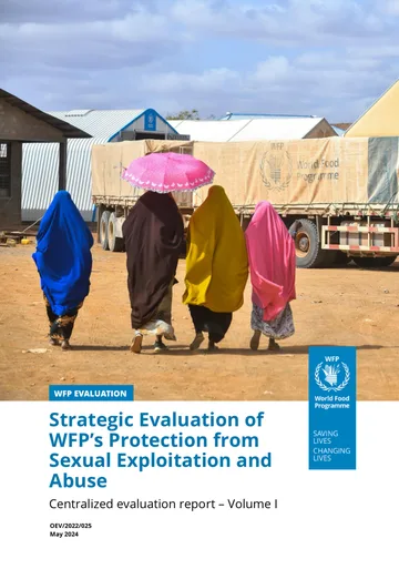 Cover of the WFP PSEA strategic evaluation